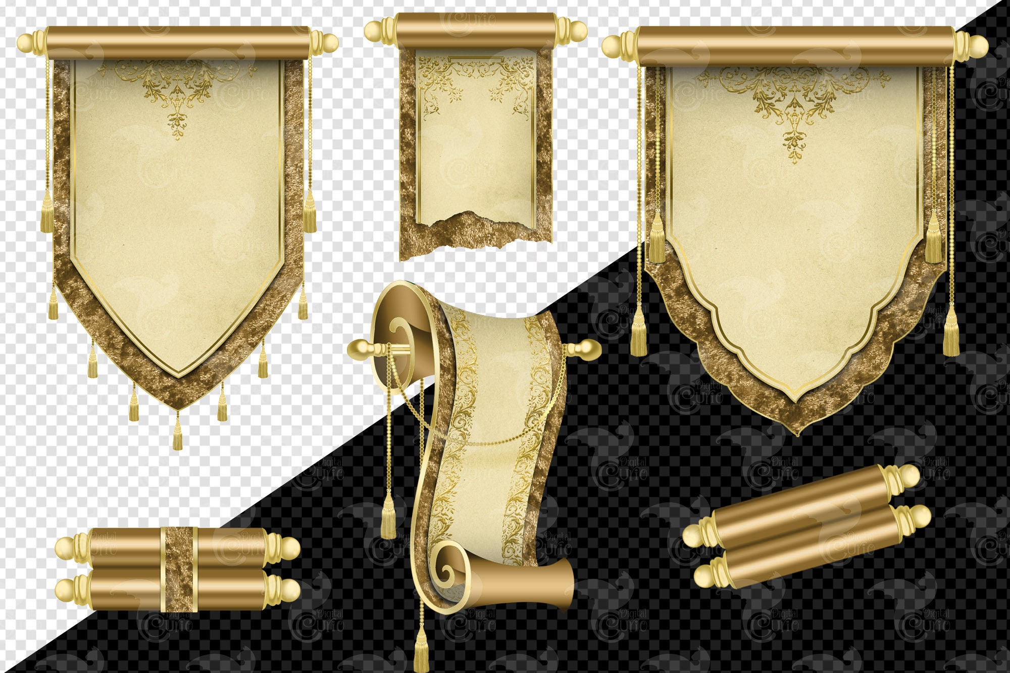 Gold Scroll Border