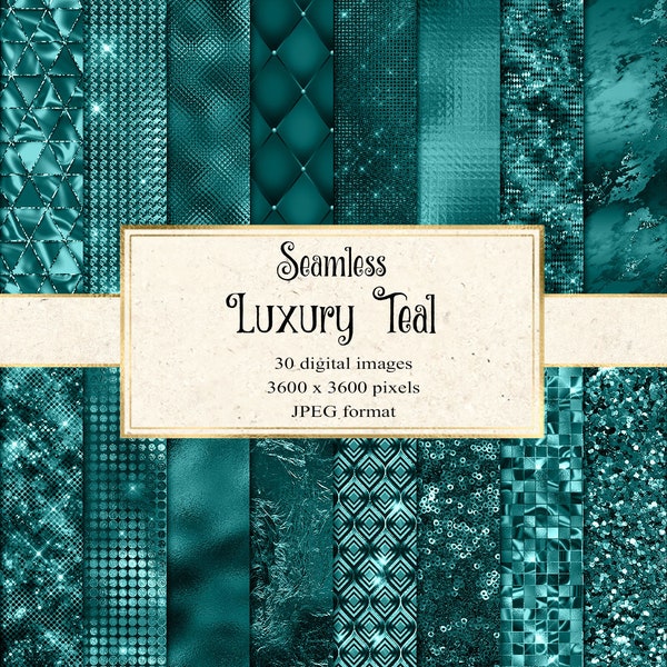Luxury Teal Textures Digital Paper, glitter foil, Backgrounds, metallic teal Glitter, Foil Scrapbook Paper Pack, aqua Sparkle Commercial Use