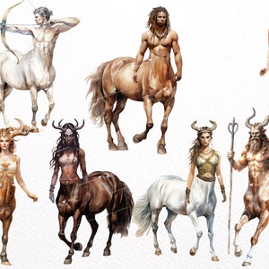 Watercolor Centaur Clipart - Fantasy Watercolor Centaurs PNG Format ...