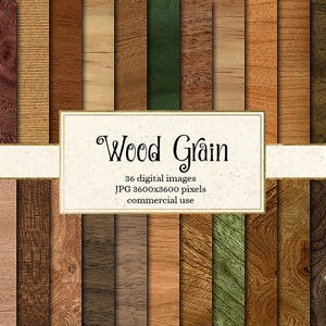 Wood Grain Textures carta digitale, pacchetto di carta scrapbook in legno rustico, sfondi di legno, download di carta scrapbook digitale stampabile in legno