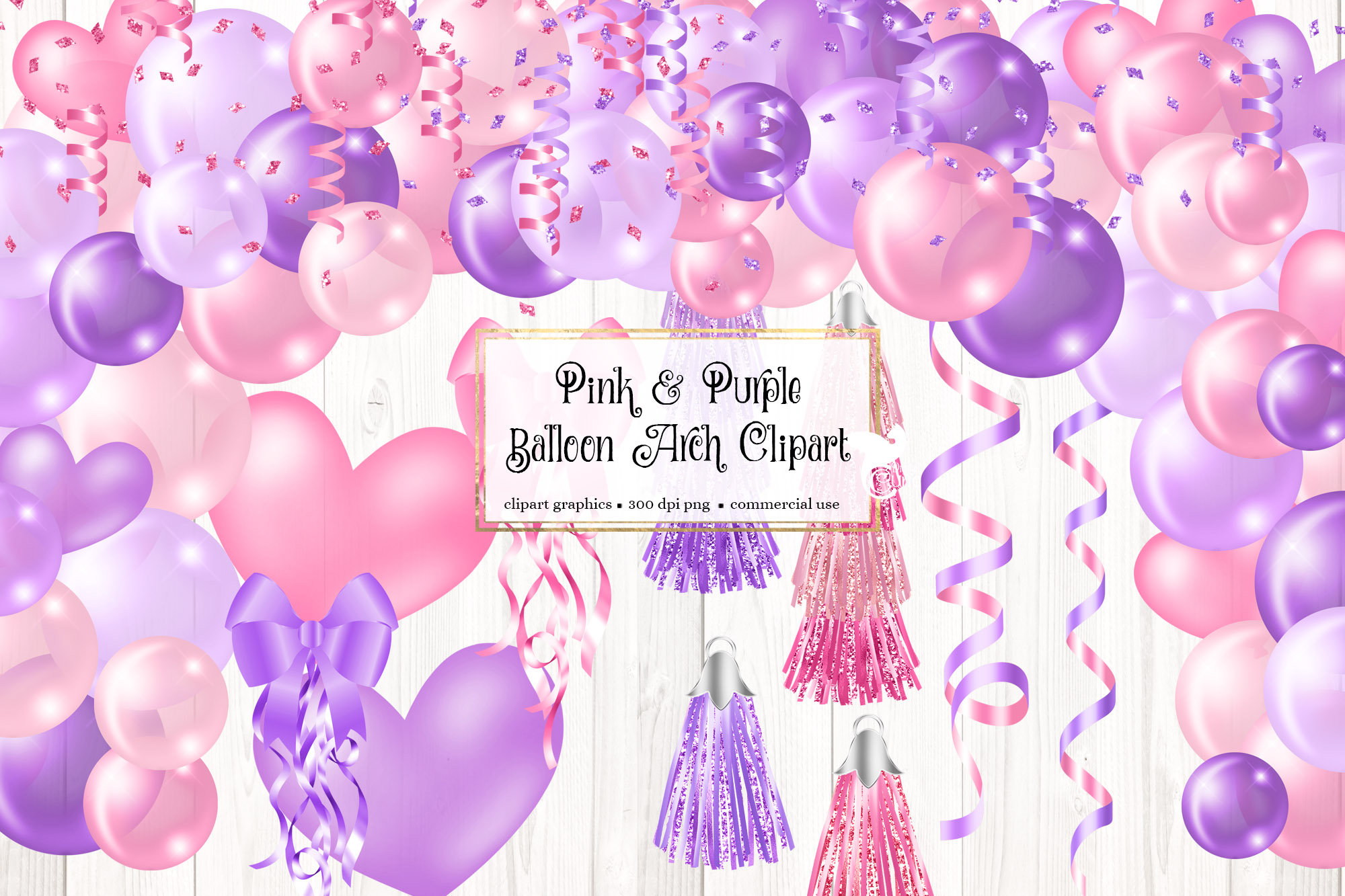 Download Pink and Purple Balloon Arch Clipart balloon png digital ...