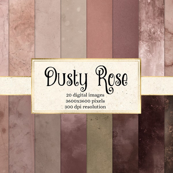 Dusty Rose Textures - distressed grunge digital paper textures instant download for commercial use
