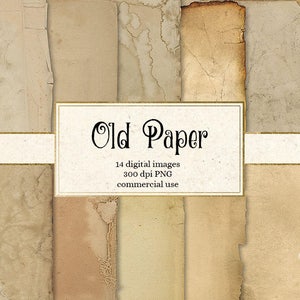 Textures de vieux papier, arrière-plans de papier vieillis antiques vintage grunge bords déchirés papier de scrapbook imprimable numérique