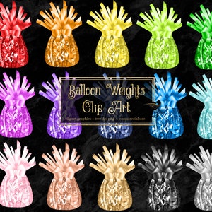 Ballon Gewichte Clipart - digitale Clip-Art-Grafiken für Party-Einladungen und kommerzielle Nutzungsdesigns