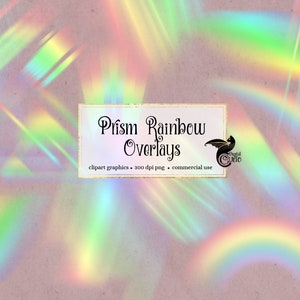 Prism Rainbow Overlays - efectos de luz en formato png para uso comercial de descarga instantánea de fotografía y arte