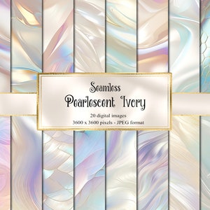 Pearlescent Ivory - nahtlose Perlmutt Muschel Texturen mit irisierendem Schimmer sofort download für kommerzielle Nutzung