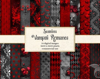 X28 Luxury Vampire Digital Paper, Halloween Digital Paper, Seamless ...