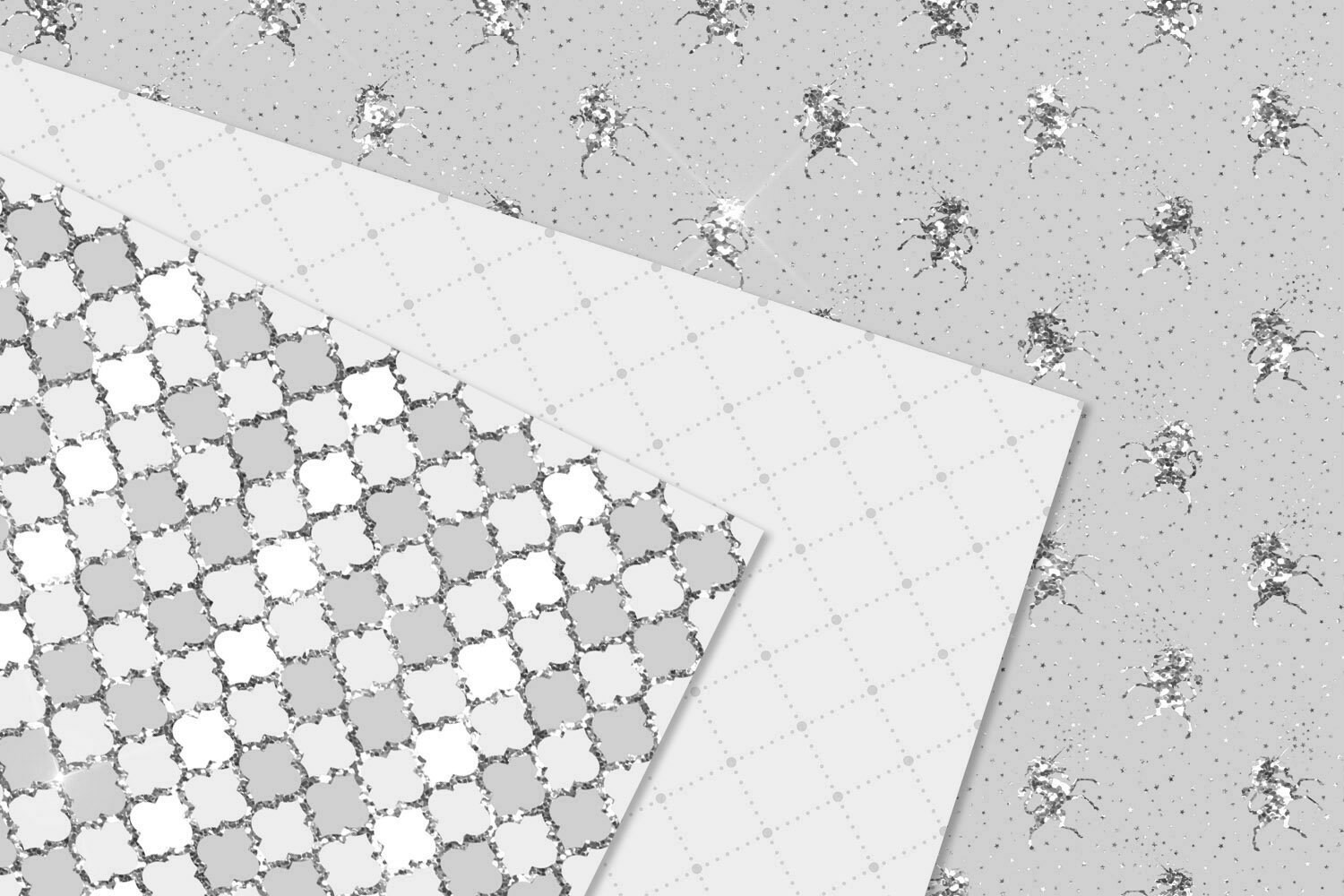 Gray and Silver Glitter Digital Paper, Seamless Scrapbook Patterns ...