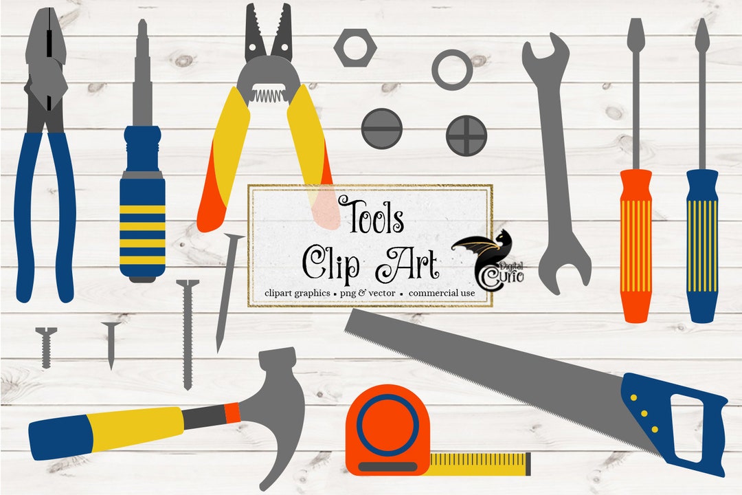 Tools Clipart Construction and Hand Tools With Hammer and - Etsy