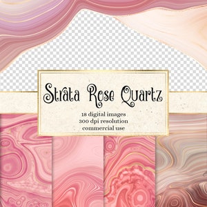 Schichten Rosenquarz Digitales Papier und Border Overlays erröten rosa Goldfolie, druckbare Scrapbook Papier Texturen Download für kommerzielle Nutzung