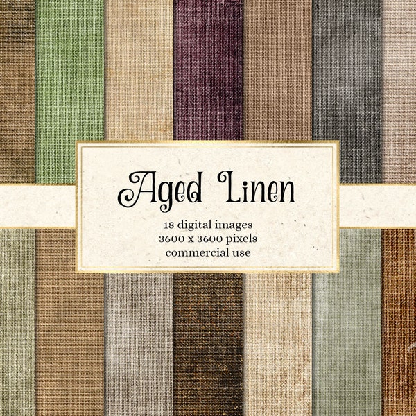 Aged Linen Digital Paper, distressed texture, grunge textures, grungy printable scrapbook paper, canvas texture, old cloth fabric background