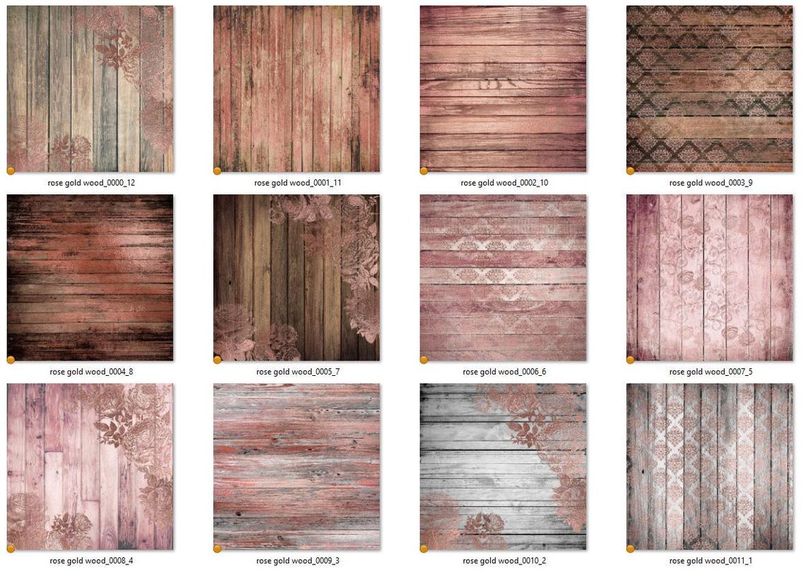 Rose Gold Wood Digital Paper Printable Scrapbook Paper - Etsy