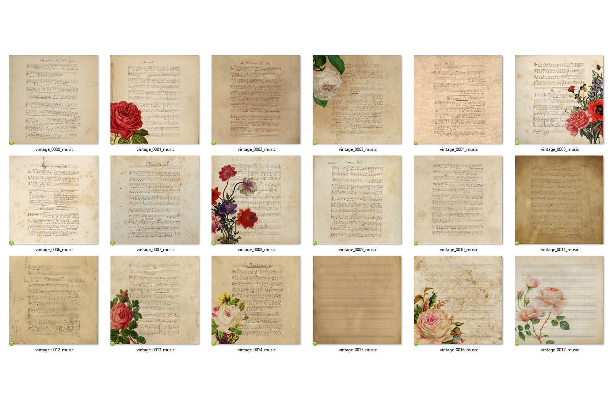 Vintage Music Digital Paper Antique Sheet Music Backgrounds - Etsy