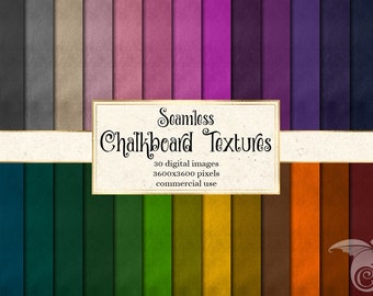 Seamless Chalkboard Textures - rainbow chalkboard digital paper for back to school or wedding invitations instant download commercial use