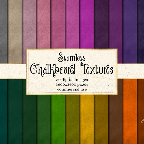 Seamless Chalkboard Textures - rainbow chalkboard digital paper for back to school or wedding invitations instant download commercial use