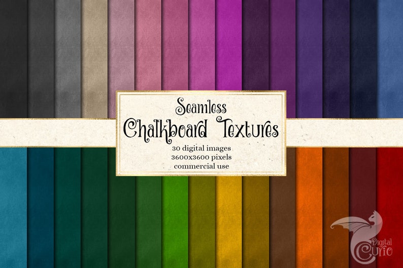 Seamless Chalkboard Textures rainbow chalkboard digital paper for back to school or wedding invitations instant download commercial use image 1