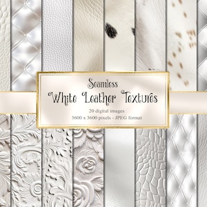 White Leather Textures, leather digital paper, printable leather backgrounds, suede digital paper, commercial use instant download