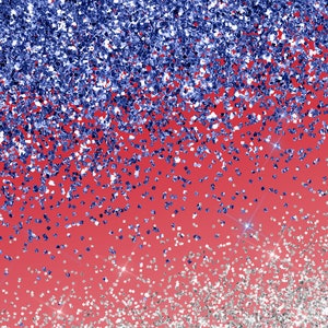 Red White and Blue Glitter Backgrounds and Overlays for Fourth of July