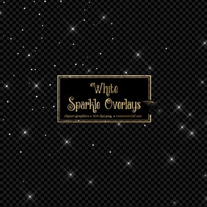 White Sparkle Overlays - digitale clipartafbeeldingen in PNG-indeling direct downloaden voor commercieel gebruik