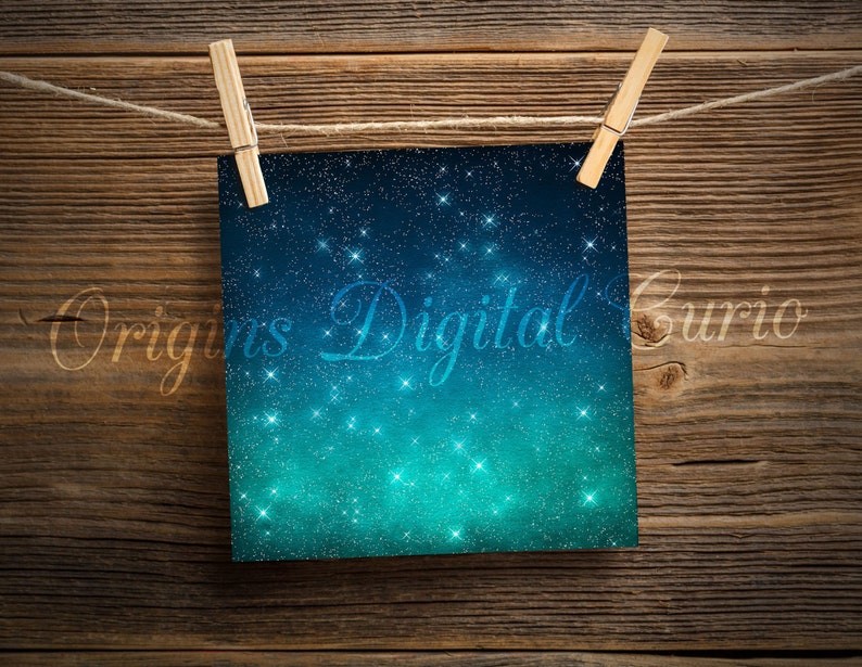 Twilight Fade Night Sky Digital Paper, Ombre Star Digital Paper, Scrapbook Paper Backgrounds Instant Download Commercial Use image 2