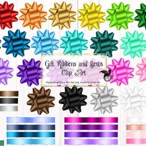 Geschenk Bänder und Bögen Clipart - süße Weihnachten oder Geburtstag Geschenk Geschenk png Clip Art Grafiken sofortiger Download für kommerzielle Nutzung