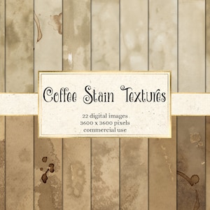 Coffee Stain Textures - digitaal papier voor direct commercieel gebruik