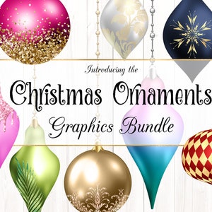 Lot de décorations graphiques de décoration de Noël - 48 ensembles d'images clipart numériques avec plus de 1400 images pour vos créations à usage commercial