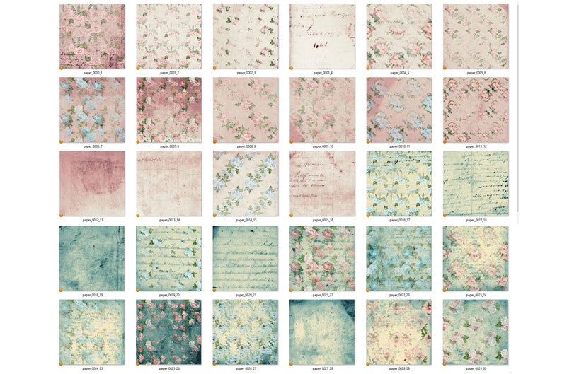 Shabby Paper Textures, vintage rustic shabby flower paper backgrounds printable scrapbook paper instant download for commercial use image 4