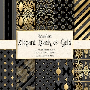 Elegante papel digital negro y dorado, descarga instantánea de fondos de lámina de oro transparente para uso comercial