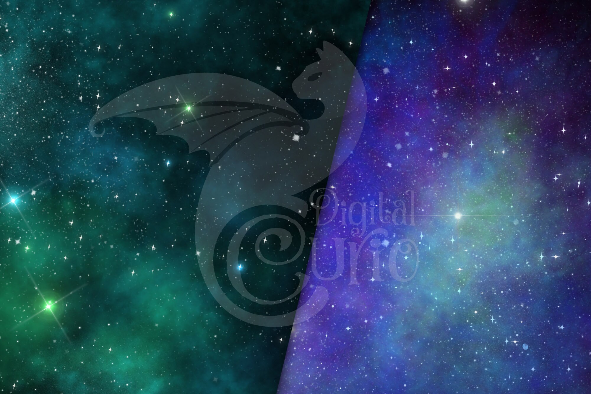 Space Backgrounds Digital Paper - Galaxy Starry Night (digital Download ...