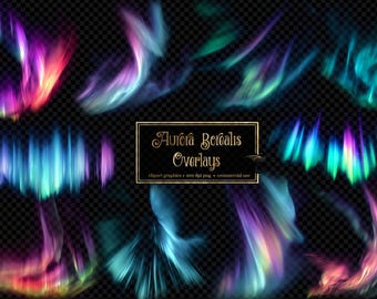 100+ Aurora Borealis Light Overlays PNG | Northern Lights Effects | Fantasy Glow Effects | Digital Download