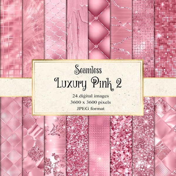 Luxury Pink Digital Paper 2, sequiun textures, Backgrounds Glitter, pink Foil, leather Scrapbook Paper Pack, commercial Instant Download