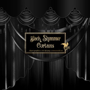 Imágenes Prediseñadas de cortinas de brillo negro, gráficos de imágenes prediseñadas de telón de fondo de cortina digital, cortinas de escenario, cortinas de teatro, superposiciones de png de cortina