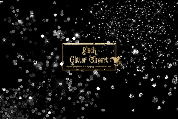 Black Glitter Overlays Glitter Confetti Overlays in PNG Format Instant  Download for Commercial Use 