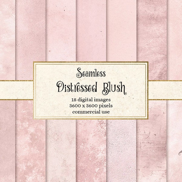 Distressed Blush Texturen, nahtloses rosa strukturiertes digitales Papier, Vintage rustikale rosa Hintergründe, rosa Grunge Texturen, kachelbare Hintergründe