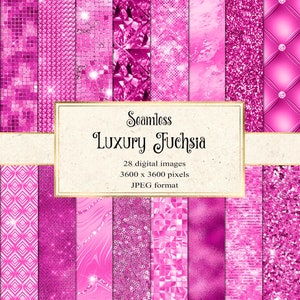 Luxury Fuchsia Digital Paper, sequiun textures, Backgrounds Glitter, pink Foil, leather Scrapbook Paper Pack, commercial Instant Download