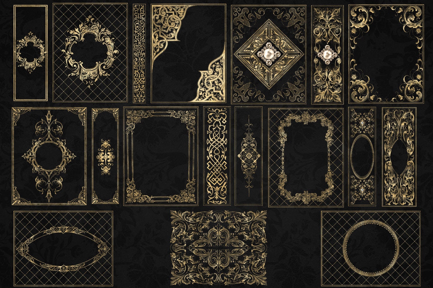 Gilded Gold Old Book Cover Overlays Decorative Antique Book Etsy