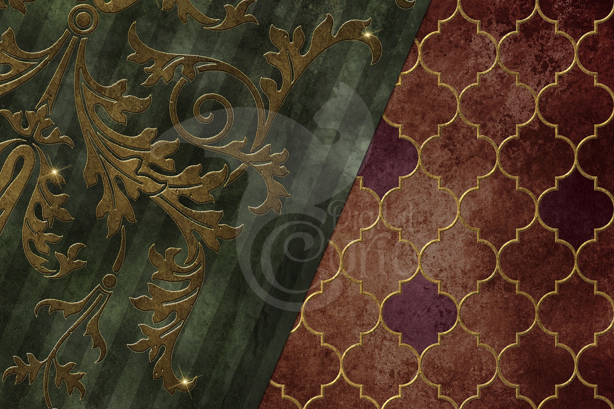 Dark Boudoir Digital Paper Ornate Backgrounds With Baroque - Etsy