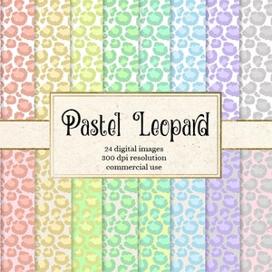 Papel digital de leopardo pastel, papel digital de leopardo, impresión de guepardo, papel de ducha de bebé, fondos imprimibles, patrones sin costura