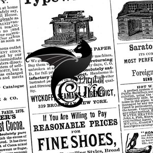 Old Newspaper Digital Paper, 12x12 vintage textures with vintage newsprint antique backgrounds printable scrapbook paper image 2