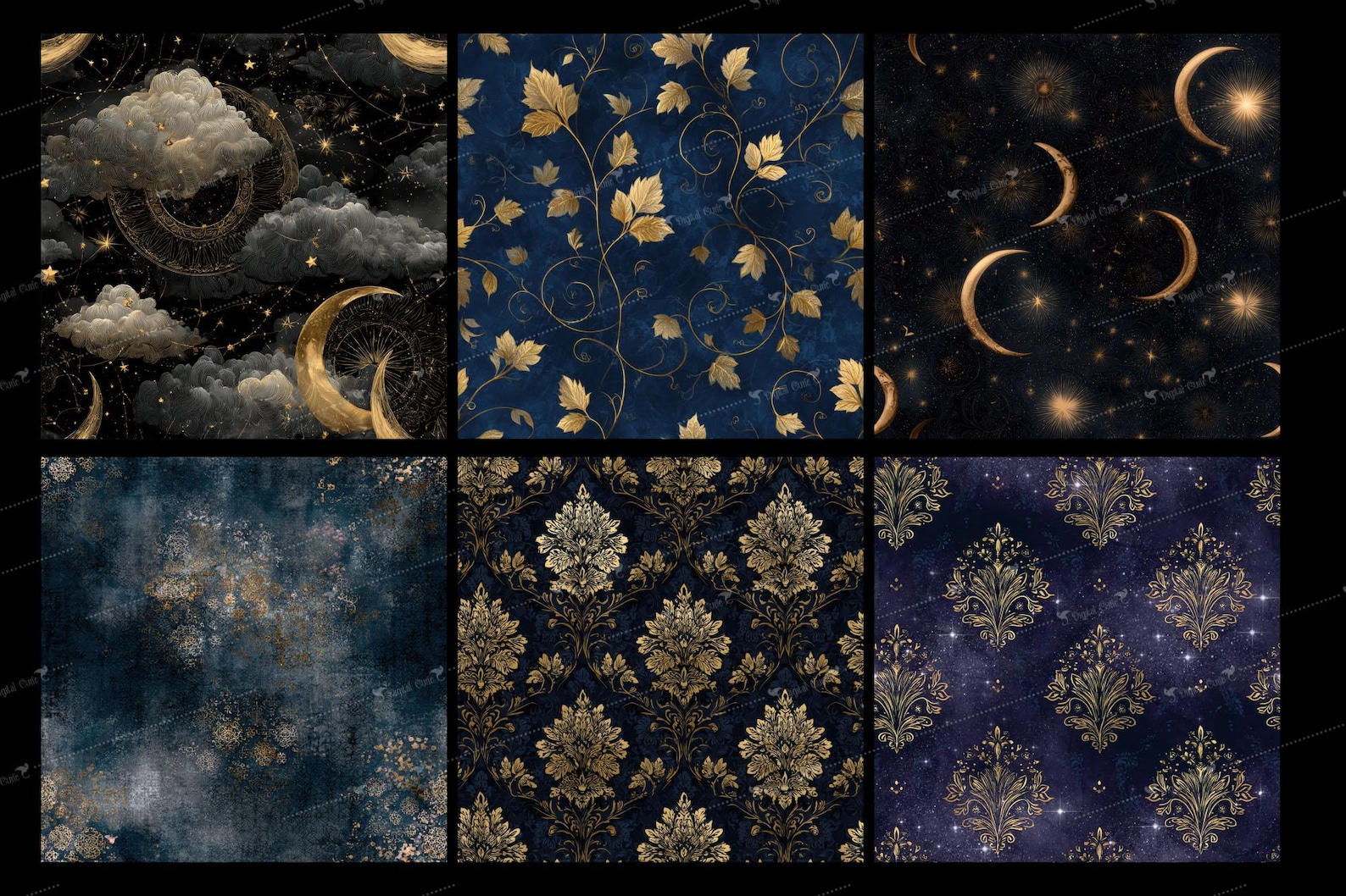 Celestial Digital Paper – Seamless Galaxy Patterns (digital Download ...