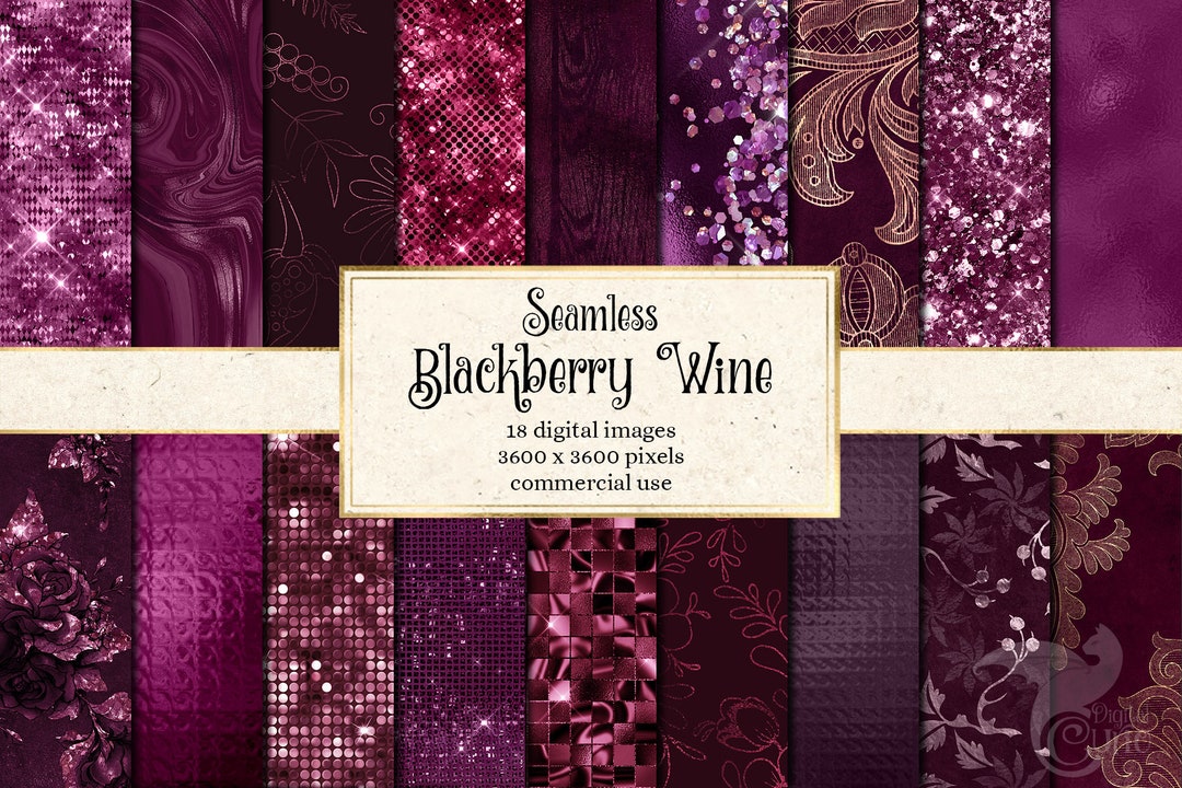 Blackberry Wine - Seamless Digital Paper Metallic Textures With Sequins ...