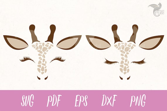 Download Giraffe Faces Svg Giraffe Svg Eyelashes Svg Giraffe Clipart Cricut Cameo Cut File Clipart Svg Dxf