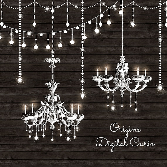 photo White String Lights Png chandeliers clipart and string lights png and vector clip etsy