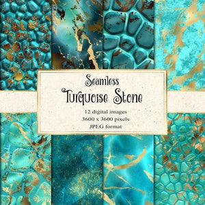 Türkis Stein Digital Paper, Juwel Marmor Textur Hintergründe druckbares Scrapbook Papier für kommerzielle Nutzung