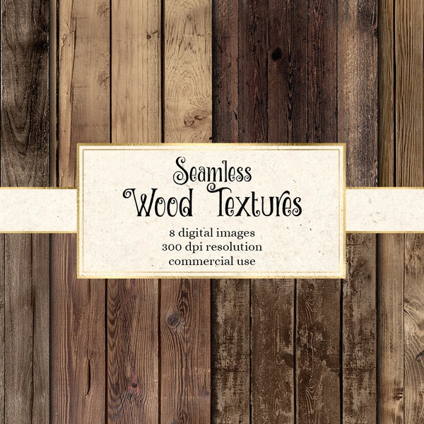 Seamless Wood Textures Digital Paper, rustic wood digital paper printable scrapbook paper wood planks backgrounds