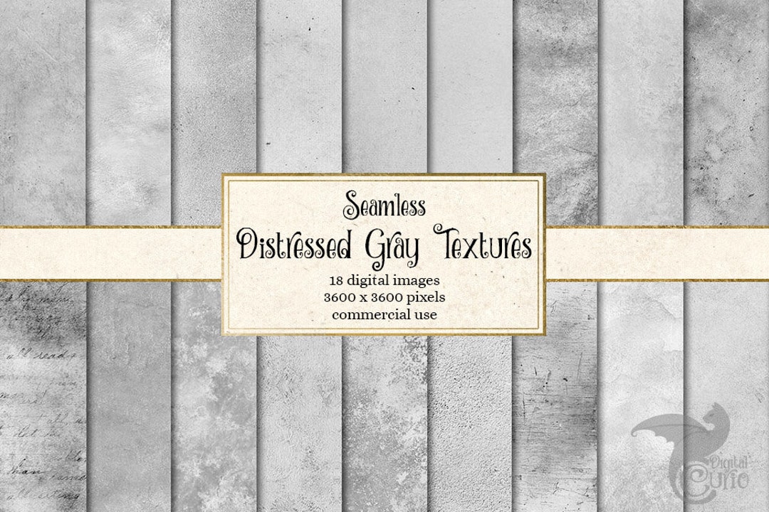 Gray Distressed Distressed Gray Textures, Seamless Grunge Backgrounds (digital Download ...