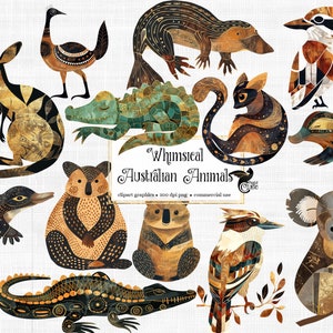 Australische Tiere Clipart - süße Tiere im PNG-Format Sofort-Download für kommerzielle Nutzung