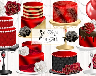 Red White Gold Cake - Etsy Australia