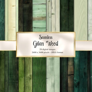 Green Wood Textures Carta digitale, legno rustico senza soluzione di continuità carta digitale stampabile scrapbook carta tavole di legno sfondi